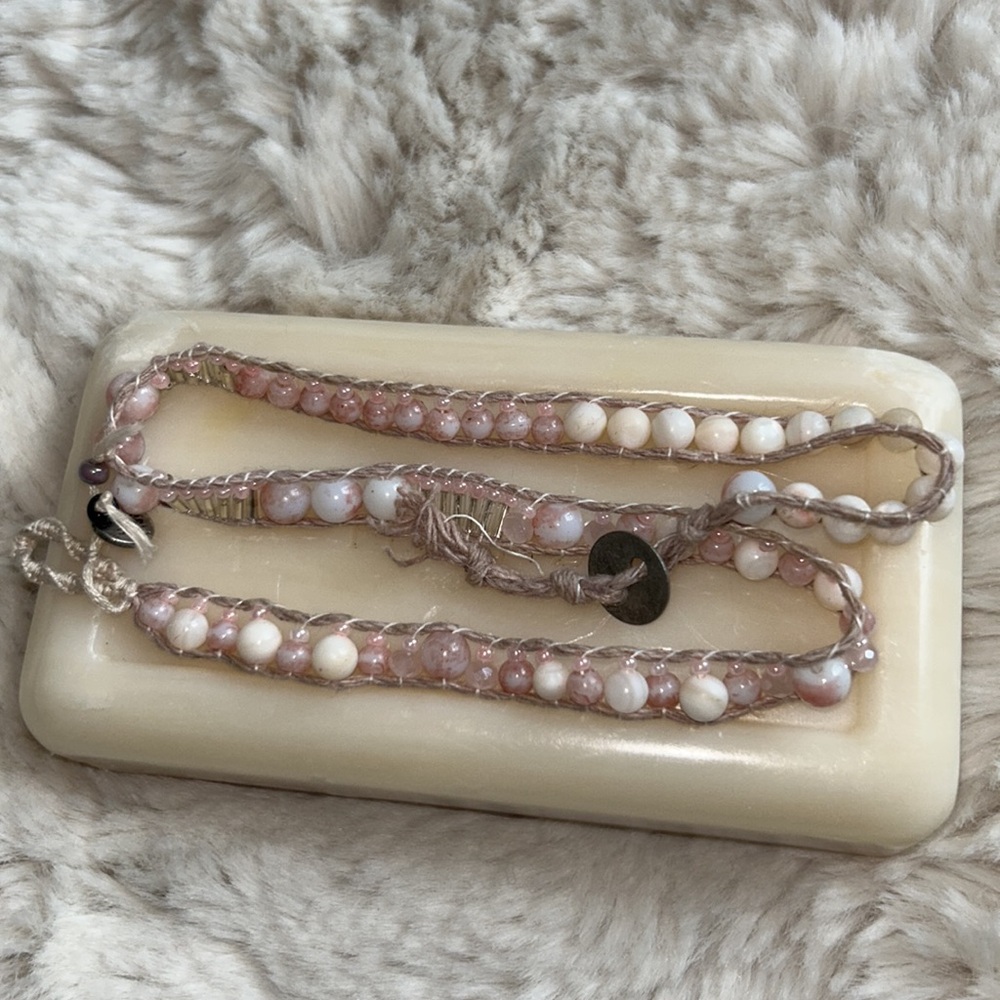 Hand Crafted wrapped bead bracelet